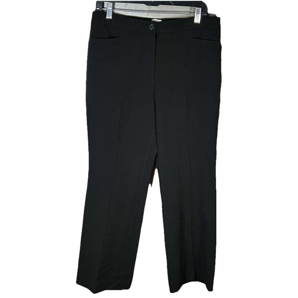 Talbots Womens Pants Black Size 12P Heritage Boot Stretch Office Dress